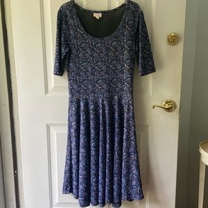 Purple Pattern LuLaRoe Nicole Dress